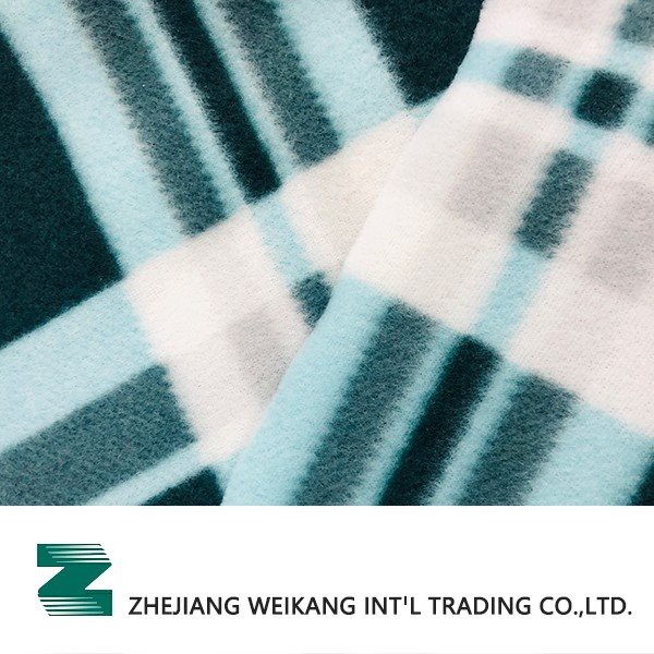 All Over Print Check Both Side Brushed Polar Fleece