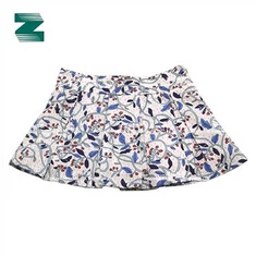 Falda estampada con cintura elástica tejida de algodón