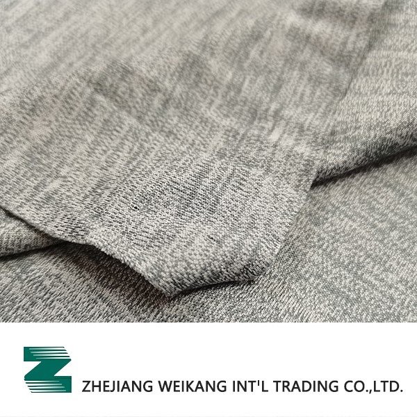Y/D Melange Heather Poly Texture Single Jersey